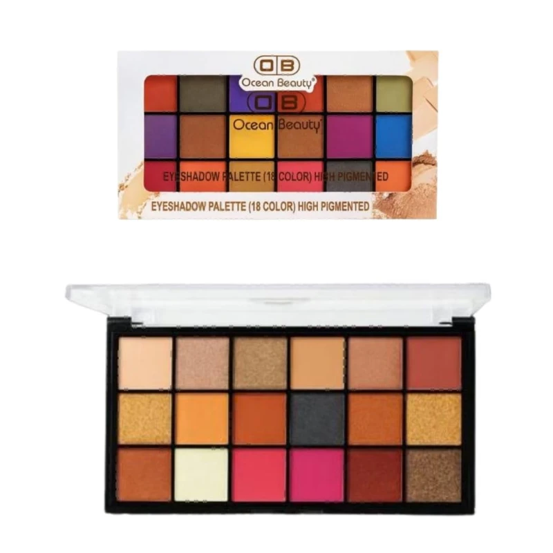 EyeShadow Palette ( 18 color ) High Pigmented | Complete Makeup Look | Makeup Palette Matte, Shimmery And Metallic Finish | Multicolor Palette | High Pigemted and Blendable | Longwear | Perfect Look Finish | 40 G (02) Makeup