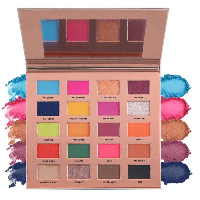 Glam21 Muse Eyeshadow Palette | Highly Pigmented |20 Selected Shades| Highly Pigmented Matte& Shimmer | Long-Lasting, Crease-Free Formula Shades | Professional & Everyday Eye Makeup- 30gm| 02- Divine Makeup