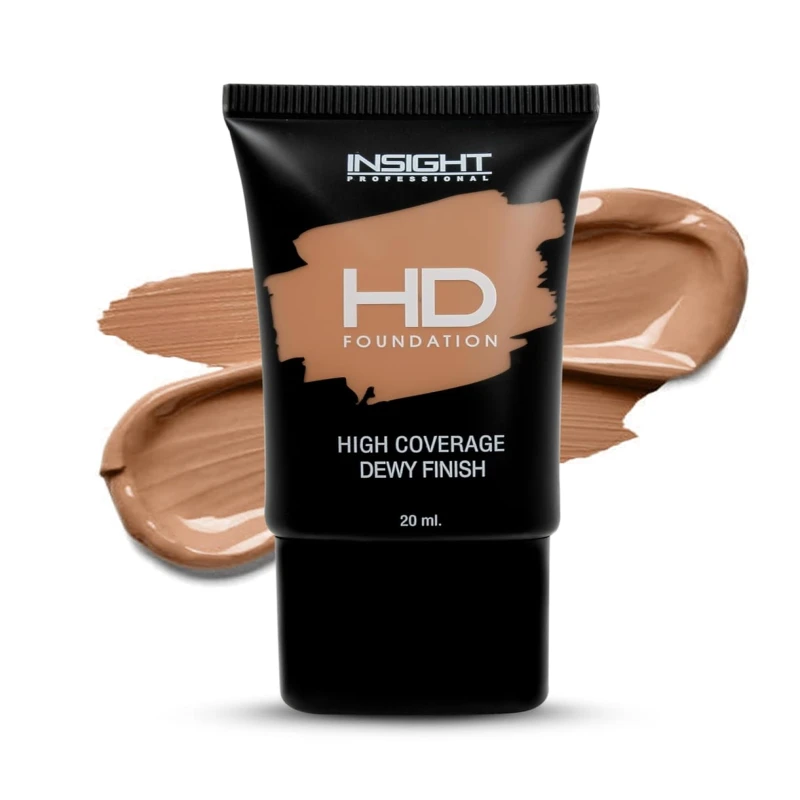 INSIGHT HD Foundation | Dewy Finish | High Coverage| Blurring Properties| Lightweight | Fragrance Free |Flawless Look| Shade-MN20 Makeup