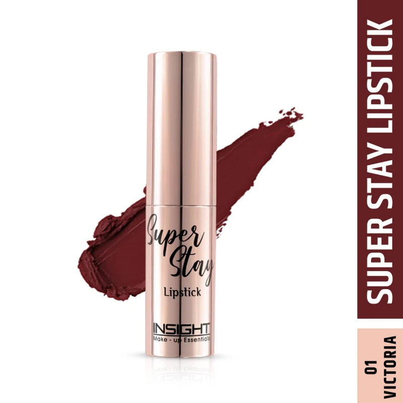 INSIGHT Super Stay Lipstick | Lightweight Formula | Long Wear | Transferproof | Waterproof - (VICTORIA) 7g Makeup