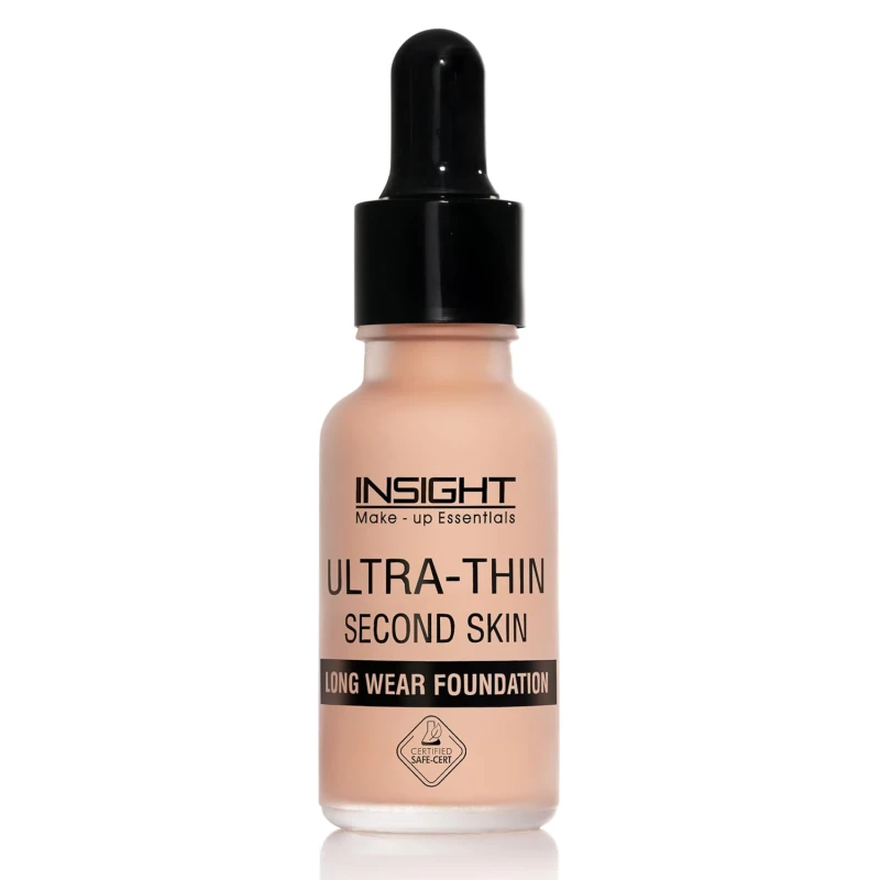 INSIGHT Ultra-Thin Second Skin Foundation 20ml | Long Wear Liquid Matte, Waterproof, Full Coverage, Oil-Free, SPF 15, Lightweight Base – Rose Beige Makeup