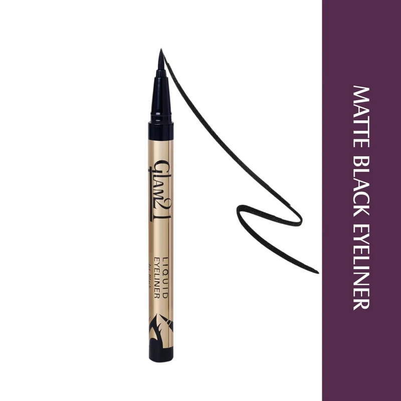 Intense jet black color 12-hour stay Water, smear, crack, flake &amp; run-resistant Perfect for creating prominent eye looks Felt Tip for Free-Flowing Glide — Makeup — GLAM 21 | colourheart