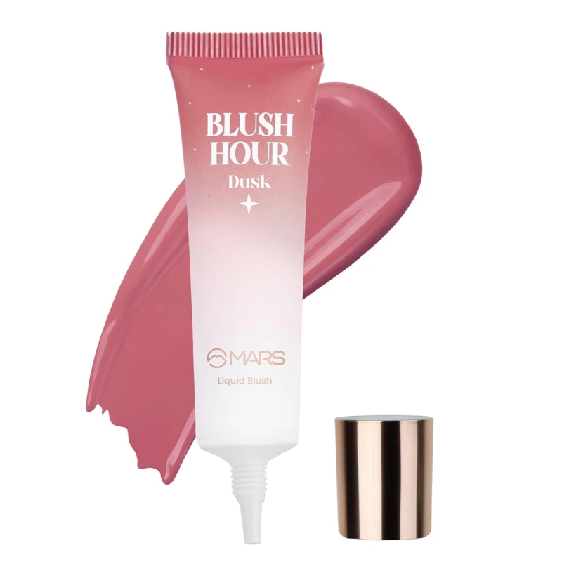 MARS Liquid Blush Hour (12 ml) (05-DUSK) | Dewy-Matte Finish | Highly Pigmented | Lightweight & Long-Lasting Formula | Effortless Makeup
