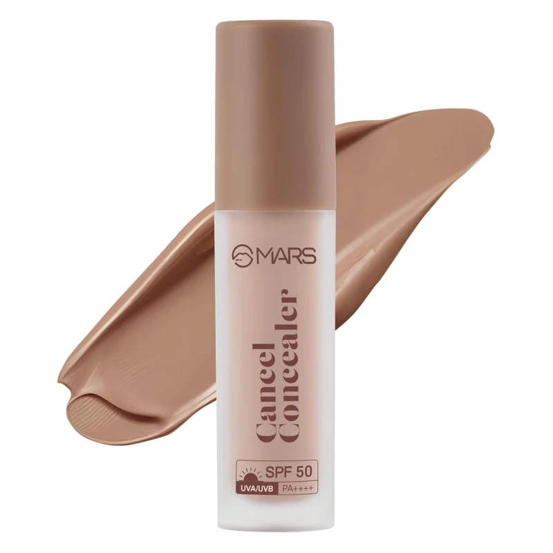 MARS SPF50 PA++++ Cancel Concealer with Radiant Natural Finish (6.0 ml) (6.5-TOFFEE RADIANT) | Lightweight | Medium to High Coverage | Long-Lasting & Multi-Purpose | Crease Resistant Makeup