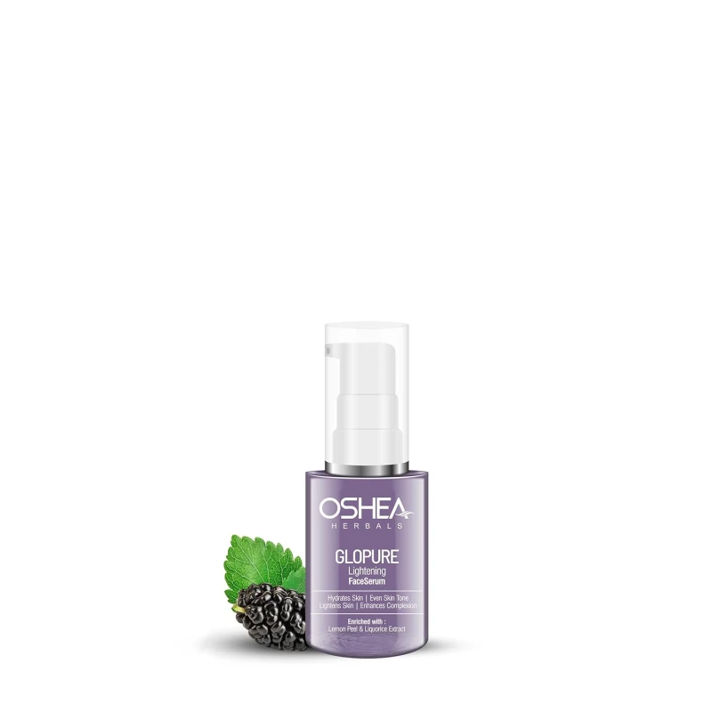 Oshea Glopure Brightening Face Serum for Men &amp; Women | Reduces Darkspots &amp; Pigmentations | Boosts Hydration &amp; Natural Glow | Enriched with Lemon Peel &amp; Liquorice Extracts | All Skin Types 30ml
