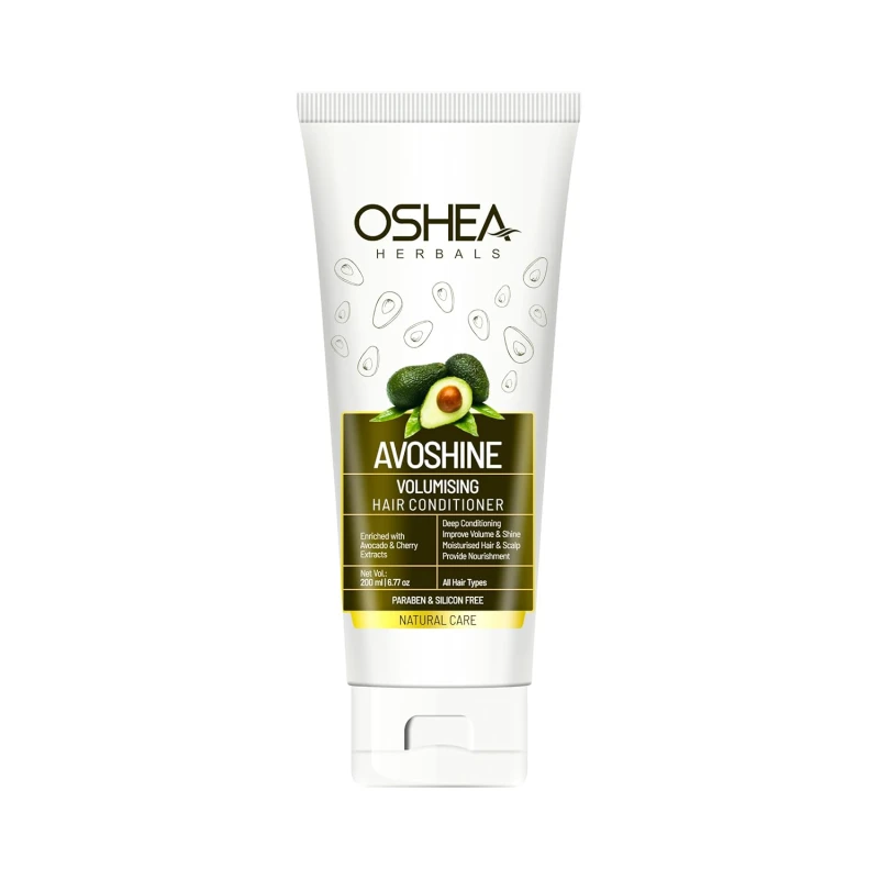 Oshea Herbals Avoshine Volumizing Hair Conditioner for Women & Men| Deep Conditioning for Smoothness, Shine & Frizz Control | Enriched with Avocado & Cherry Extract | Paraben & Silicone Free - 200ml HAIR CARE
