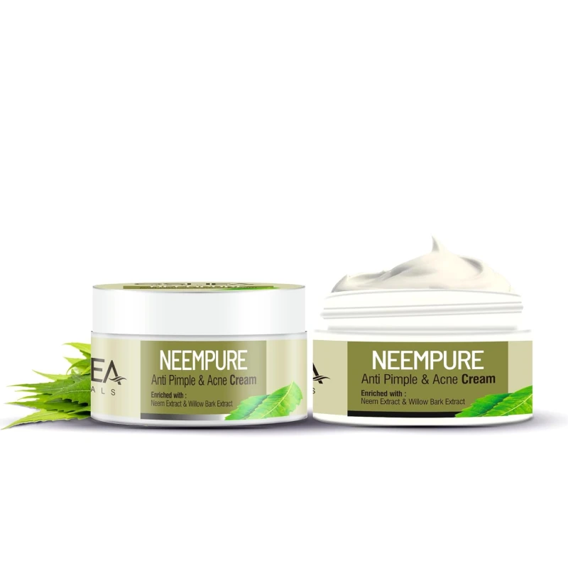 Oshea Herbals Neempure Anti Pimple & Acne Face Cream For All Skin Types | Controls Oil, Softens & Smoothens Skin, Maintains PH Balance - 50g (Pack of 2) Skincare