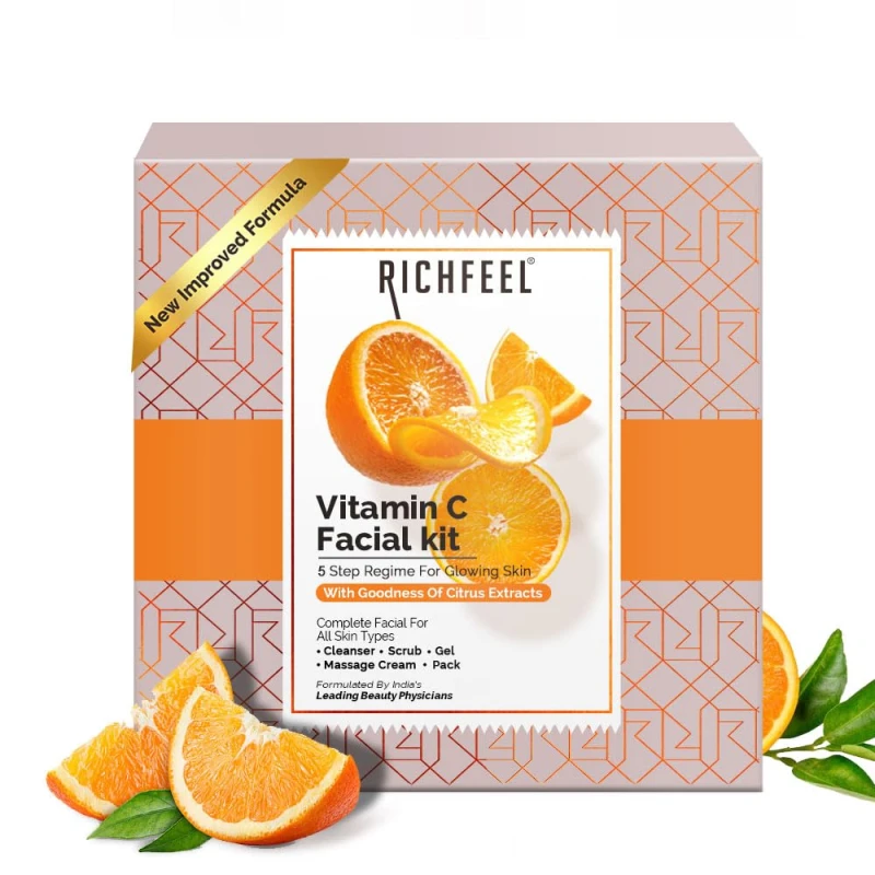 Richfeel Brightening Facial Kit with Vitamin C | For Glowing Skin | Tan Removal| 30 g FACE FACIAL