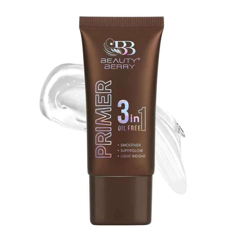 Beauty Berry 3 in 1 Primer – Transparent, 30ml | Poreless, Smooth &amp; Long Lasting Makeup | Oil Free, Moisturizing and Lightweight Primer for Face Makeup thumbnail 2
