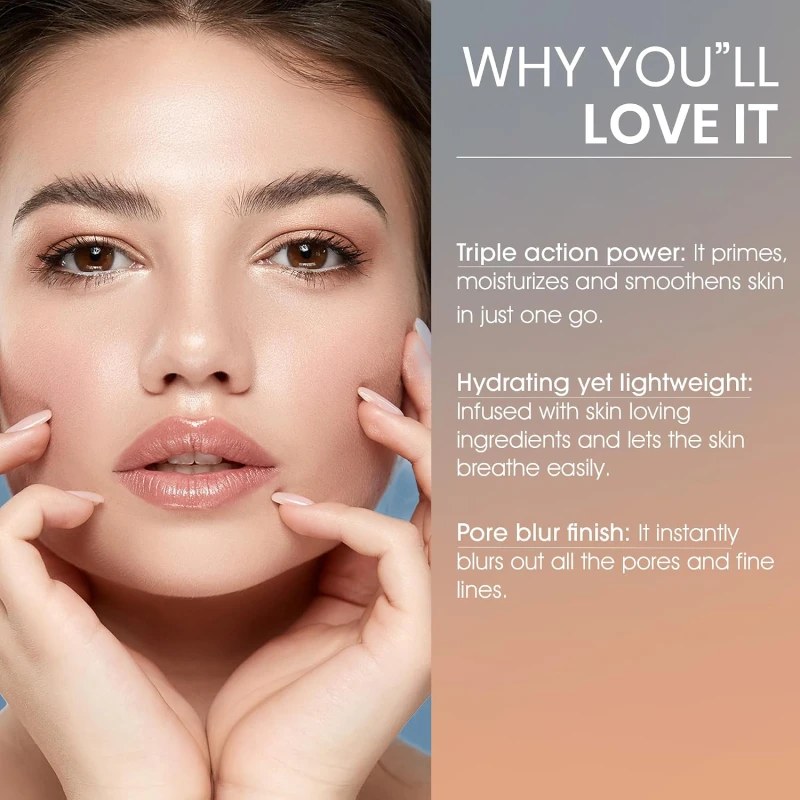 Beauty Berry 3 in 1 Primer – Transparent, 30ml | Poreless, Smooth &amp; Long Lasting Makeup | Oil Free, Moisturizing and Lightweight Primer for Face Makeup thumbnail 4