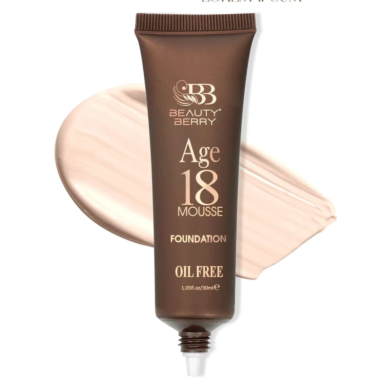 Beauty Berry Age 18 Mousse Foundation for Women – Oil Free Matte Finish Mousse Foundation with SPF 15 | Lightweight Medium Coverage Long Lasting Blendable Face Makeup | 30ml (Shade 01) thumbnail 5