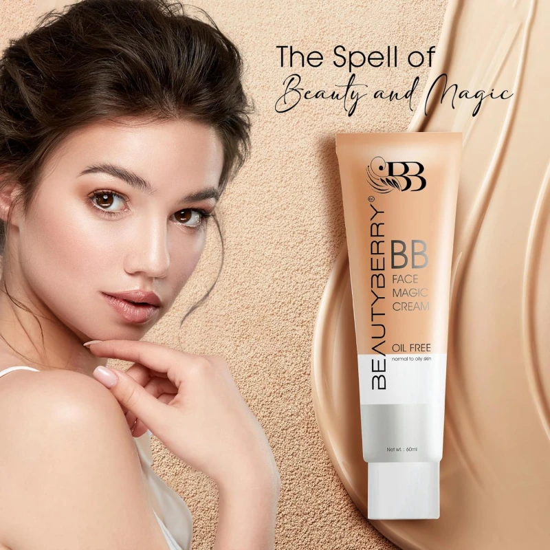 Beauty Berry BB Face Magic Cream Foundation – 60ml | Long Lasting, Matte Finish, Easily Blendable with Natural Coverage | Oil Free &amp; Lightweight BB Cream for Women (Golden Beige) - Thumbnail 5