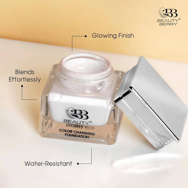 Beauty Berry Color Changing Foundation – 30g | Flawless Color Changing with Satin Finish, Makeup Base Moisturizing, Long Lasting Waterproof Foundation for Women thumbnail 4