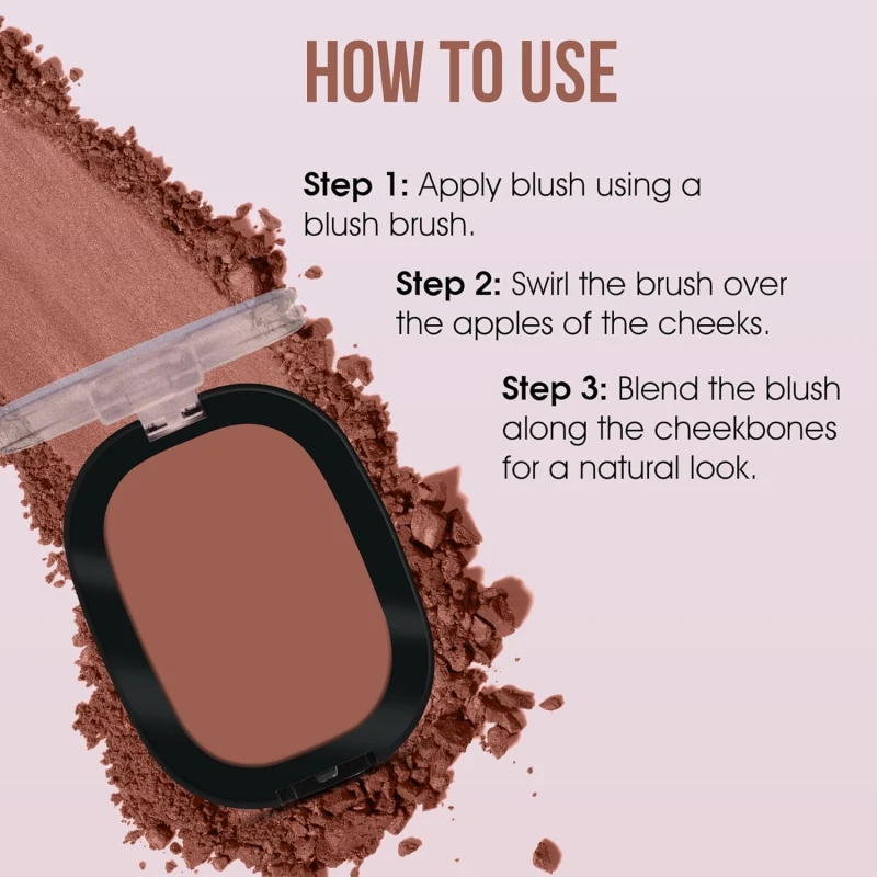 Beauty Berry Dream Matte Blush - 02 Hot Pink, 7g | Lightweight, Silky-Smooth Texture, Ultra Matte Blusher Palette | Highly Pigmented &amp; Blendable Shades, Blusher for Face Makeup thumbnail 2