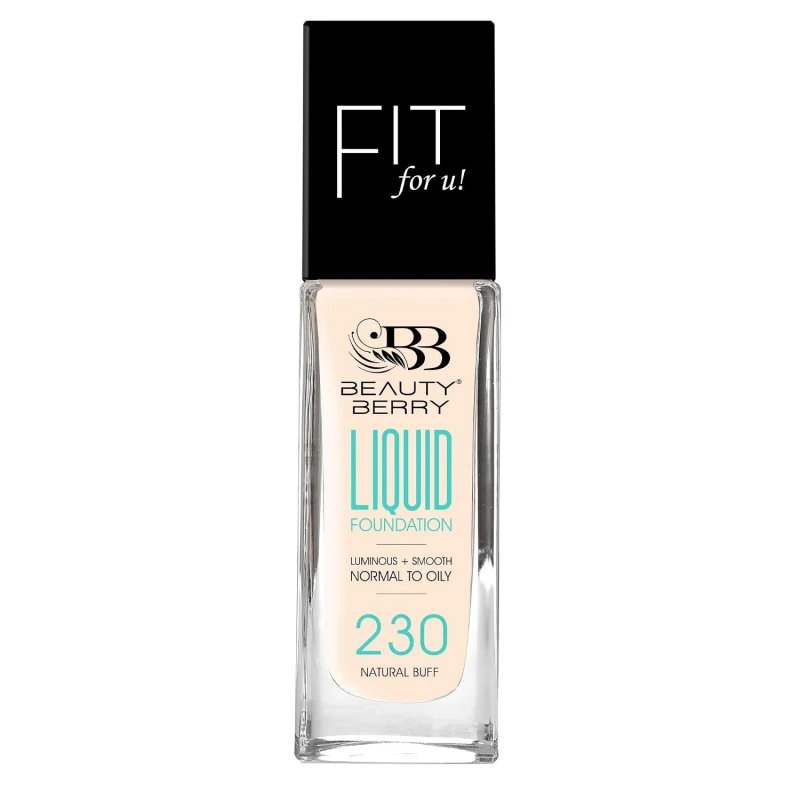 Beauty Berry Fit For U Liquid Foundation for Women – Lightweight Oil Free Luminous Foundation with 16H Oil Control | Waterproof Sheer to Medium Coverage Matte Glow Finish Makeup | 30ml (Sun Beige) thumbnail 2