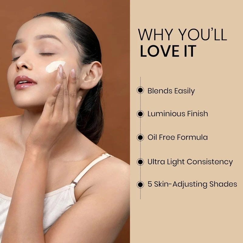 Beauty Berry Fit For U Liquid Foundation for Women – Lightweight Oil Free Luminous Foundation with 16H Oil Control | Waterproof Sheer to Medium Coverage Matte Glow Finish Makeup | 30ml (Warm Sand) thumbnail 4