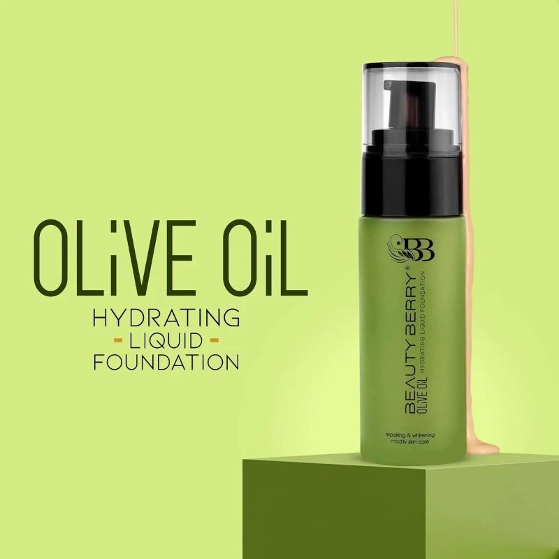 Beauty Berry Olive Oil Hydrating Liquid Foundation for Women – Dewy Finish Nourishing Foundation with Olive Oil | Medium Buildable Coverage Skin Perfecting Makeup for Dry Skin | 30ml (Classic Ivory) thumbnail 3