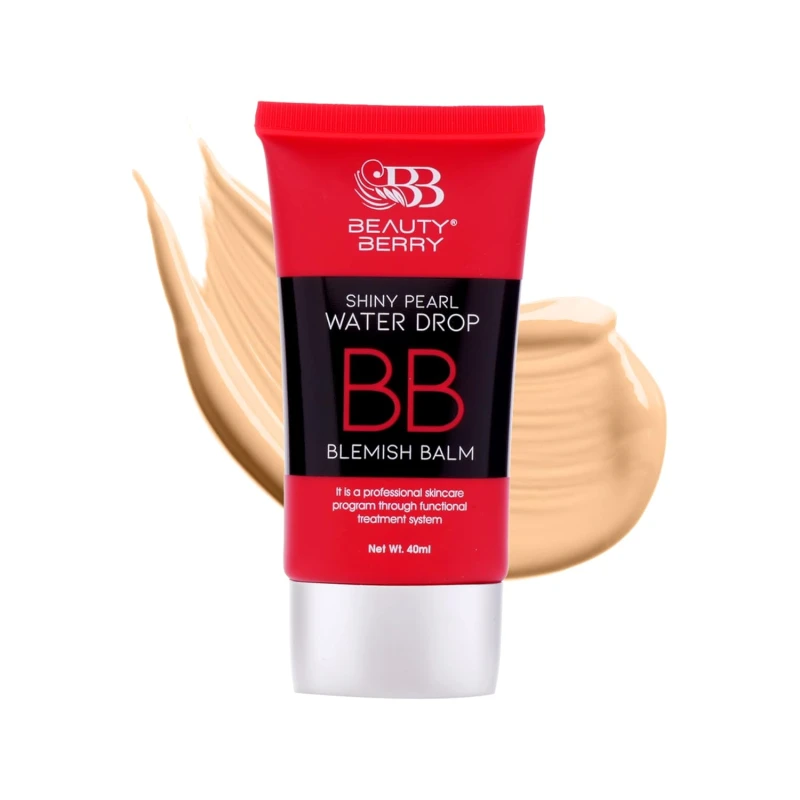 Beauty Berry Shiny Pearl Waterdrop Blemish Balm BB Foundation with SPF-15 | Lightweight &amp; Non-Greasy Long Lasting Foundation Cream Enriched with Jojoba Seed Oil b-10 thumbnail 5