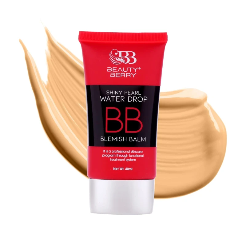 Beauty Berry Shiny Pearl Waterdrop Blemish Balm BB Foundation with SPF-15 | Lightweight &amp; Non-Greasy Long Lasting Foundation Cream Enriched with Jojoba Seed Oil (Classic Ivory) - Thumbnail 5