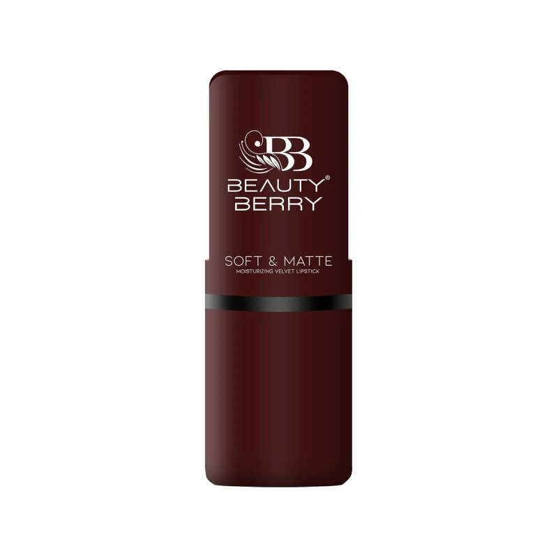 Beauty Berry Soft &amp; Matte Lipstick | Moisturizing &amp; Non Drying Formula with Velvet Matte Finish | Highly Pigmented and Lightweight Lipstick for Women (Raisin, 4g) - Thumbnail 6