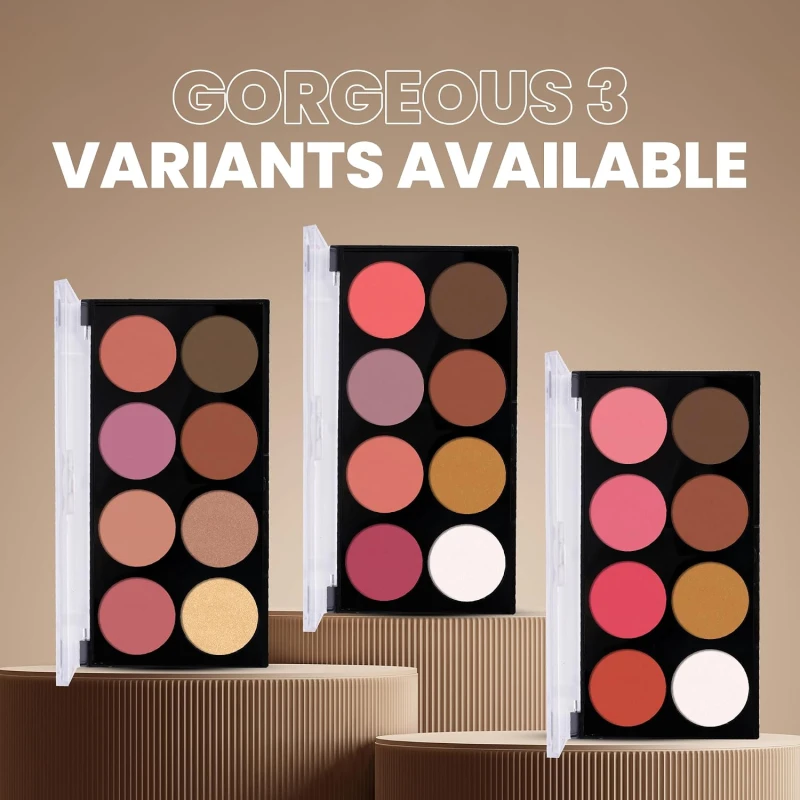 Beauty Berry Spotlight Matte Blusher Palette with Shimmery Highlighter &amp; Contour| Highly Pigmented &amp; Blendable Shades | Blush &amp; Highlighter Palette for Face Makeup (Shade - 03) thumbnail 3