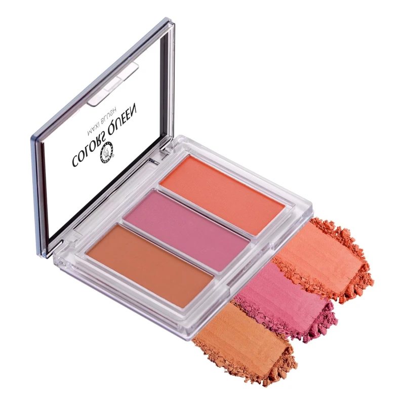 Colors Queen 3 Multicolor Maxi Blush | Lightweight Long Lasting Matte Blusher Palette | Highly Pigmented &amp; Blendable Shades, Silky Smooth Texture, Lightweight Blusher for Face Makeup (Shade - 01) thumbnail 5