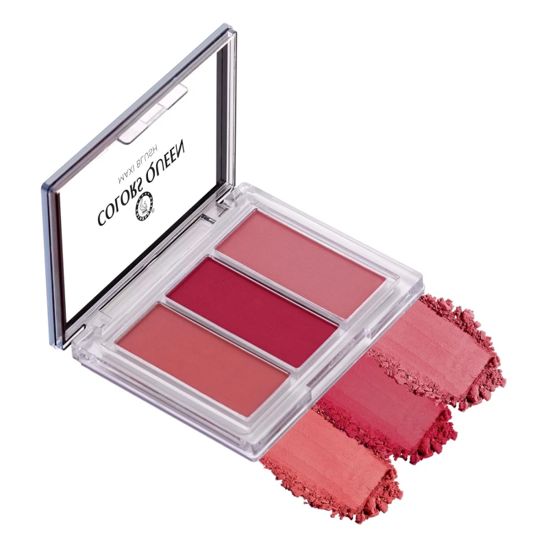 Colors Queen 3 Multicolor Maxi Blush | Lightweight Long Lasting Matte Blusher Palette | Highly Pigmented &amp; Blendable Shades, Silky Smooth Texture, Lightweight Blusher for Face Makeup (Shade - 02) thumbnail 5