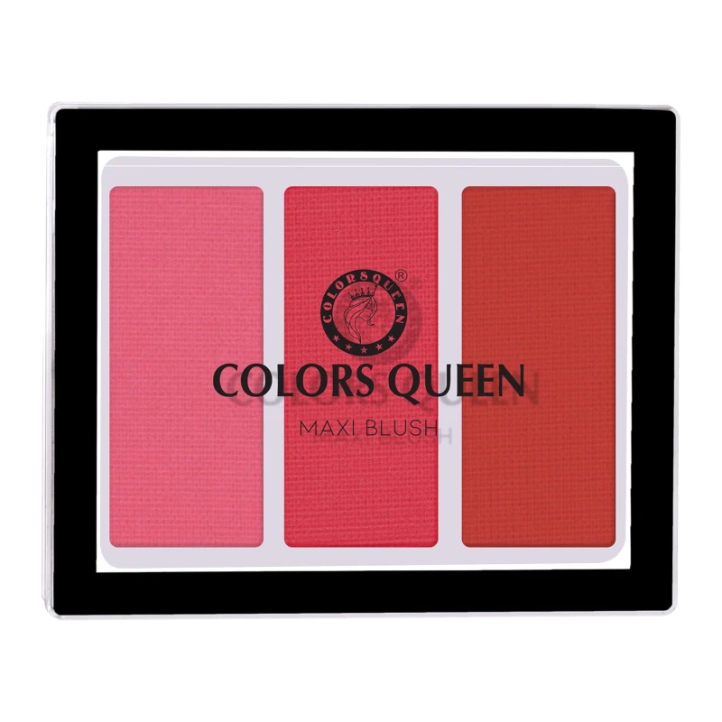 Colors Queen 3 Multicolor Maxi Blush | Lightweight Long Lasting Matte Blusher Palette | Highly Pigmented &amp; Blendable Shades, Silky Smooth Texture, Lightweight Blusher for Face Makeup (Shade - 04) thumbnail 3