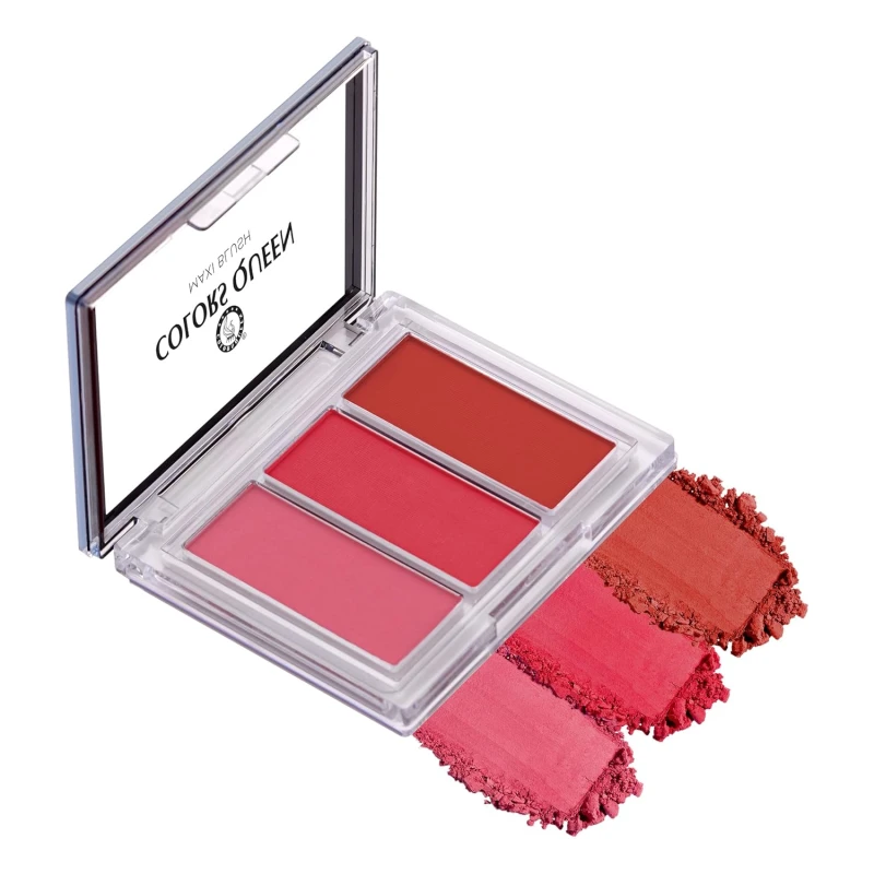 Colors Queen 3 Multicolor Maxi Blush | Lightweight Long Lasting Matte Blusher Palette | Highly Pigmented &amp; Blendable Shades, Silky Smooth Texture, Lightweight Blusher for Face Makeup (Shade - 04) thumbnail 7
