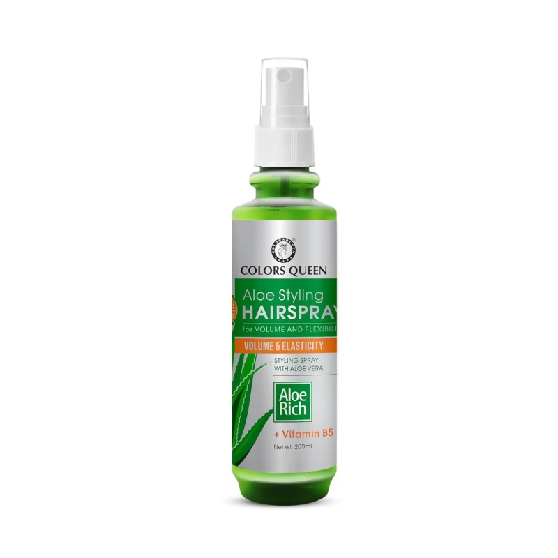 Colors Queen Aloe Styling Hair Spray – 200 ml | Non-Sticky, Hair Setting, Styling &amp; Volume Spray | Quick Hair Styling Spray for Men &amp; Women infused with Aloe Vera &amp; Vitamin B5 thumbnail 2