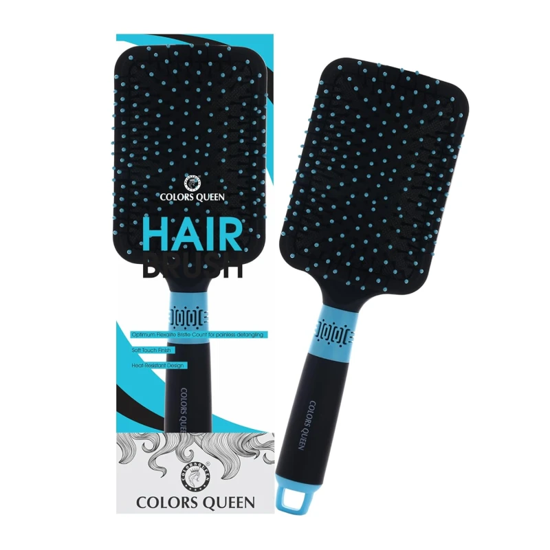 Colors Queen Big Paddle Hair Brush with Strong &amp; Flexible Bristles | Hair Brush for Men &amp; Women for Grooming, Straightening, Smoothing &amp; Detangling Hair - Thumbnail 2