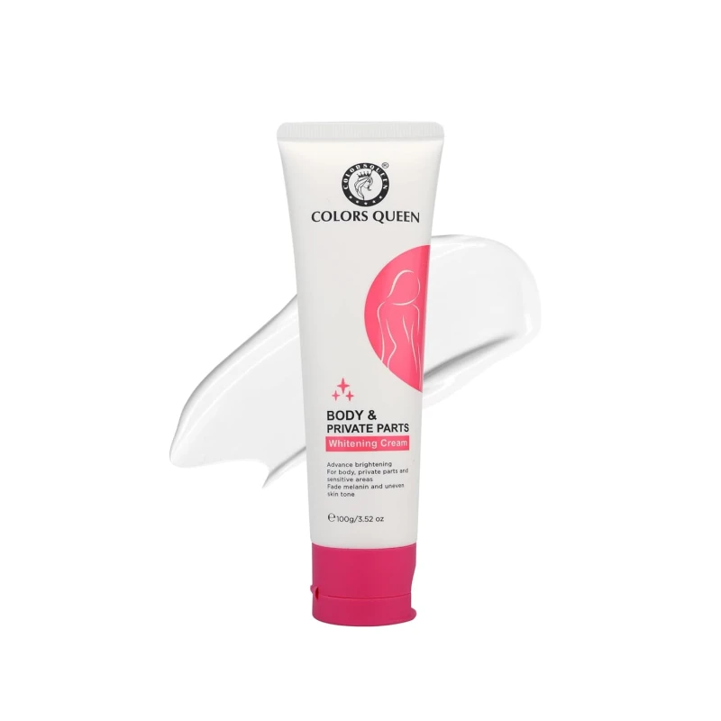 Colors Queen Body &amp; Private Parts Whitening Cream | Dermatologist Tested Retinol Cream for Dark Body Parts Like Neck, Ankles, Knuckles, Armpits, Thighs &amp; Elbows with Niacinamide and Hyaluronic Acid – 100g - Thumbnail 3