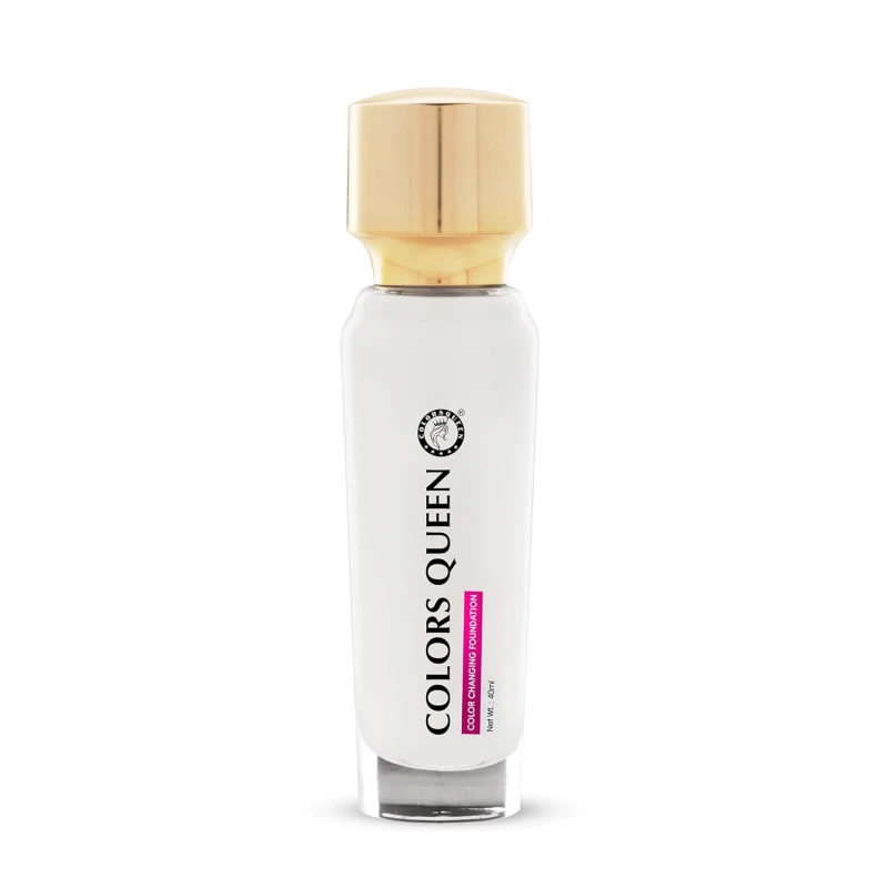Colors Queen Color Changing Foundation - 40ml | Flawless Color Changing Foundation with Satin Finish, Makeup Base Moisturizing, Long Lasting Waterproof Liquid Foundation for Face Makeup - Thumbnail 6