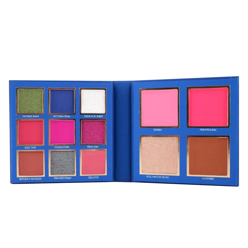 Colors Queen Country Obsession Eyeshadow Palette – Hong Kong, 21.5g | 9 Highly Pigmented Eyeshadow Palette with 2 Blusher, 1 Highlighter &amp; 1 Bronzer | Matte &amp; Shimmery Finish - Thumbnail 2