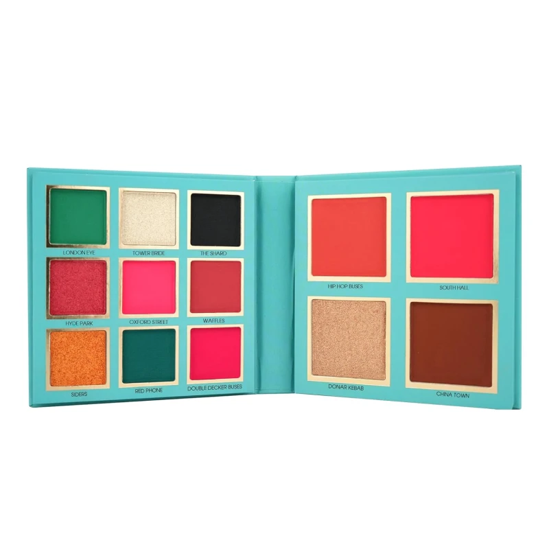 Colors Queen Country Obsession Eyeshadow Palette – London, 21.5g | 9 Highly Pigmented Eyeshadow Palette with 2 Blusher, 1 Highlighter &amp; 1 Bronzer | Matte &amp; Shimmery Finish - Thumbnail 2