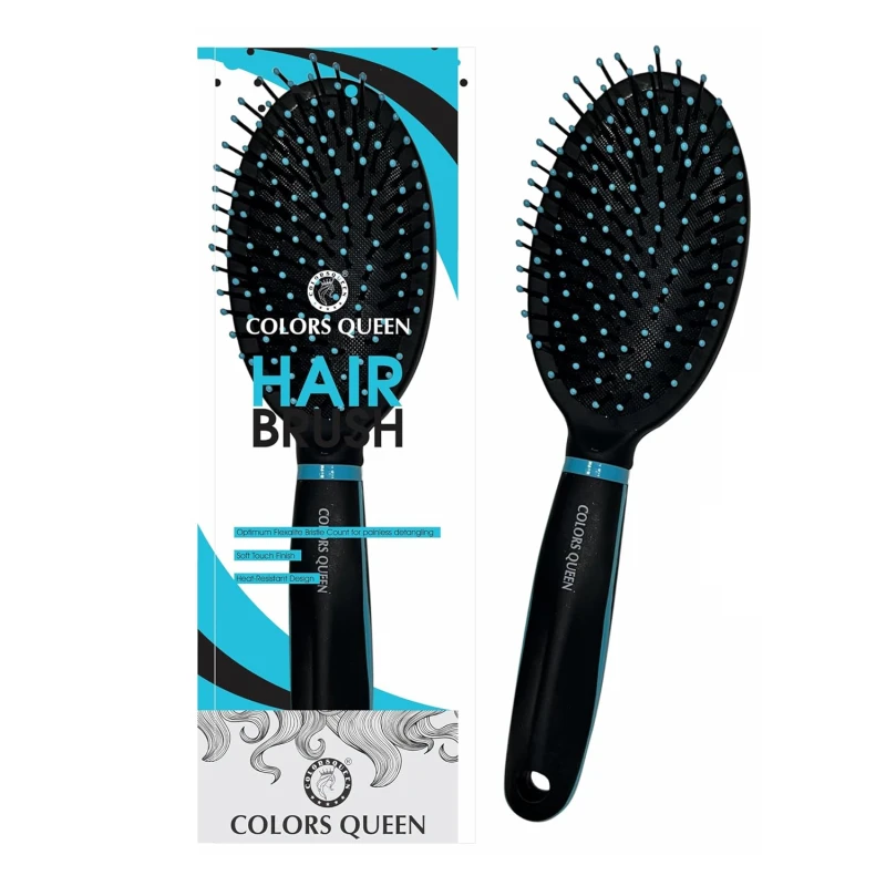 Colors Queen Cushion Hair Brush with Strong &amp; Flexible Bristles | Hair Brush for Men &amp; Women for Grooming, Straightening, Smoothing &amp; Detangling Hair - Thumbnail 2