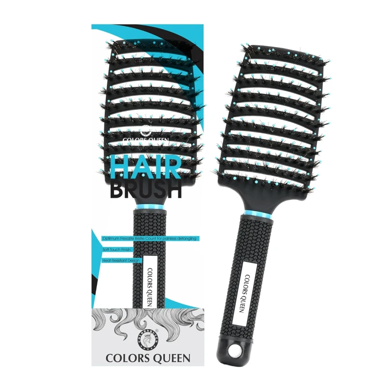 Colors Queen Detangler Hair Brush with Strong &amp; Flexible Bristles | Hair Brush for Men &amp; Women for Grooming, Straightening, Smoothing &amp; Detangling Hair (Detangler Brush) - Thumbnail 2