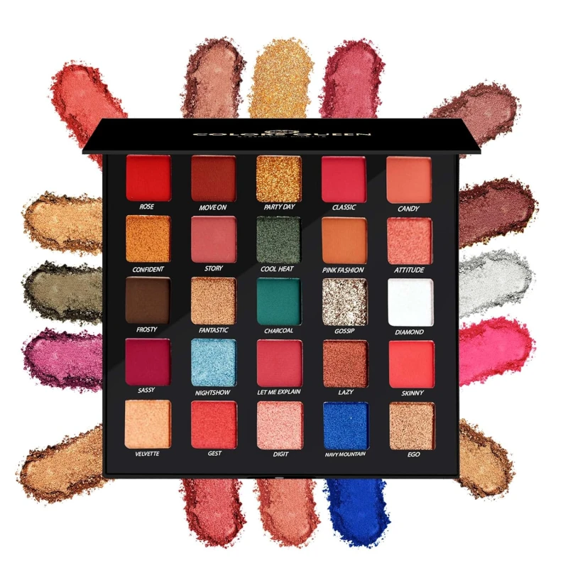 Colors Queen Divine Eyeshadow Palette – 37.5g | 25 Ultra Pigmented Multi-Colors Shades, Easy to Blend, Lightweight &amp; Long Wearing Eyeshadow Palette with Matte &amp; Shimmery Shades (Multicolor - 01) - Thumbnail 2