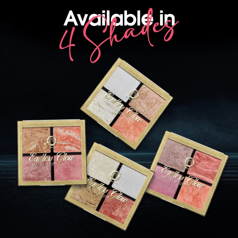 Colors Queen Endless Glow Highlighter kit| Matte Finish with a hint of shimmer, highly pigmented, effortless blending, smooth application, lightweight, 04(12 gram) thumbnail 7