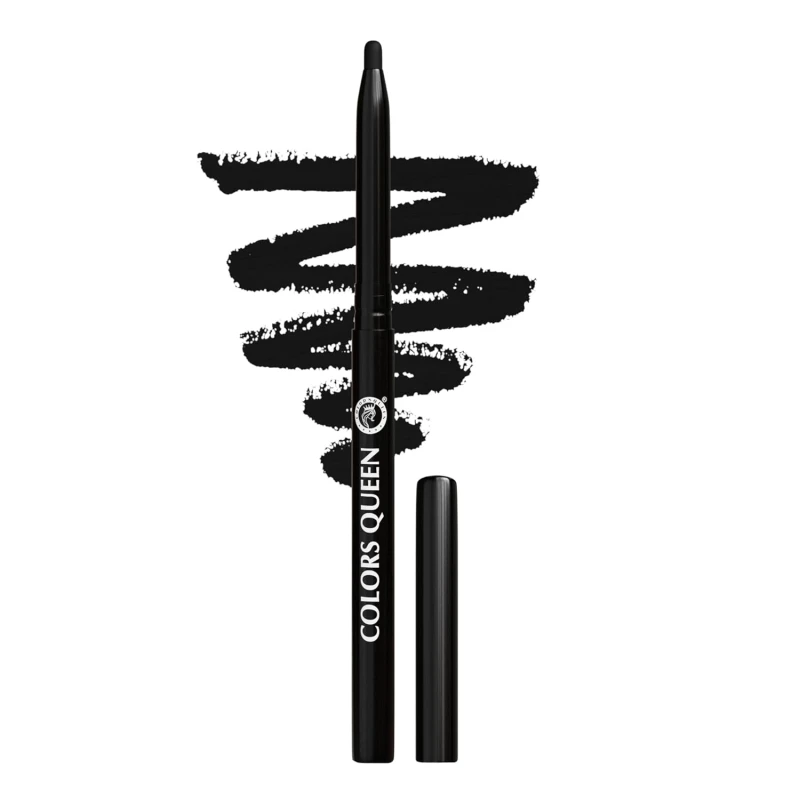 Colors Queen Extreme Color Kajal Pencil - 01 Black Night, 0.4g | Smooth One Stroke Application with Ultra Creamy Texture | 16 Hrs Long Stay, Non Transfer, Smudge Proof &amp; Waterproof Kajal for Women - Thumbnail 2