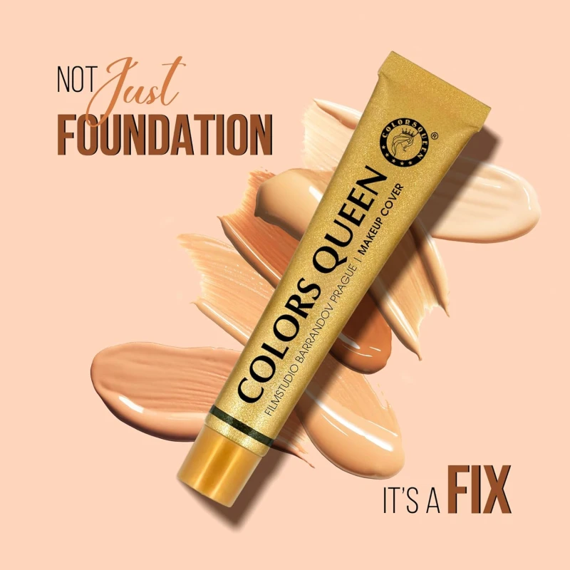Colors Queen Film Studio Makeup Cover foundation with SPF-30 | Lightweight Texture, Long Lasting Waterproof | Full Coverage, Hypoallergenic Matte Finish Foundation for Face Makeup (208) thumbnail 2