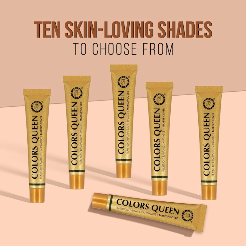 Colors Queen Film Studio Makeup Cover foundation with SPF-30 | Lightweight Texture, Long Lasting Waterproof | Full Coverage, Hypoallergenic Matte Finish Foundation for Face Makeup (208) thumbnail 5
