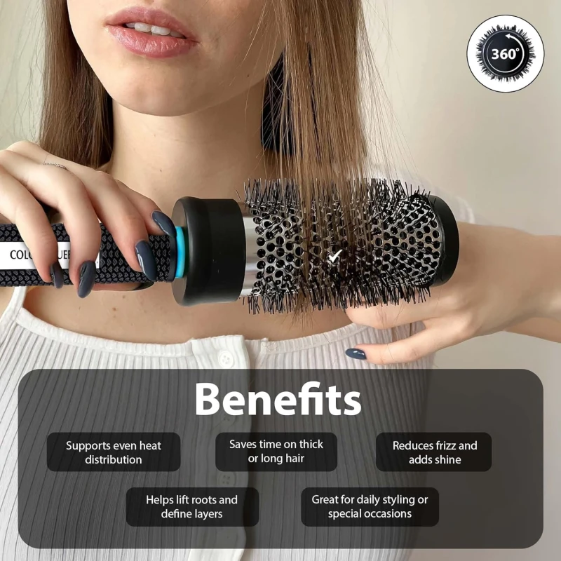 Colors Queen Hair Brush- Hot Curl Brush Large - Thumbnail 4
