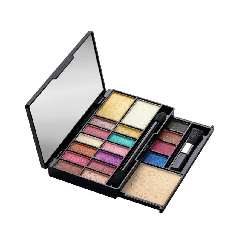 Colors Queen Makeup Studio Makeup Kit with 16 Shimmery Eyeshadows, 1 Highlighter, 1 Blusher, 1 Compact &amp; 2 Applicator | Highly Pigmented &amp; Long Wearing Makeup Kit for Women (Multicolor - 02) thumbnail 2