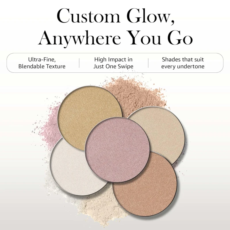 Colors Queen Master Chrome Metallic Highlighter | Long Lasting Illuminating Highlighter with Metallic Finish | Highly Pigmented, Lightweight Highlighter Palette for Face Makeup (01 - Ice Cold) thumbnail 3