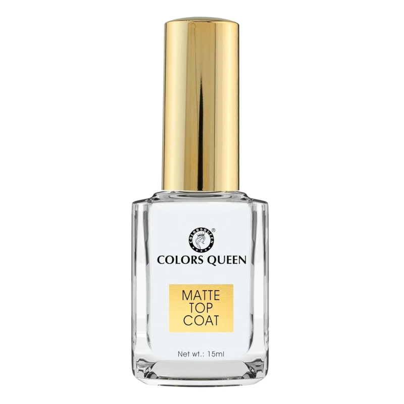 Colors Queen Matte Top Coat Nail Care – 15ml | Quick Drying, Long Lasting &amp; Chip Resisting Formula - Thumbnail 2