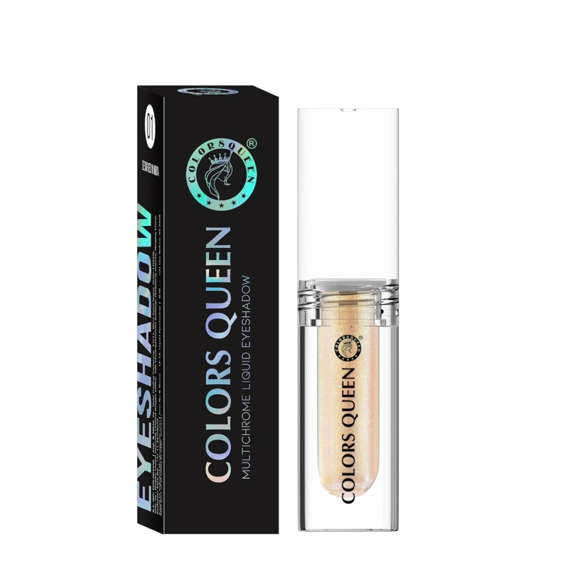 Colors Queen Multichrome Liquid Eyeshadow | Long Wearing &amp; Highly Pigmented Eyeshadow with Metallic Finish | Transfer Proof &amp; Smudge Proof Liquid Eye Shadow for Eye Makeup (04 - Fire Fly) thumbnail 5