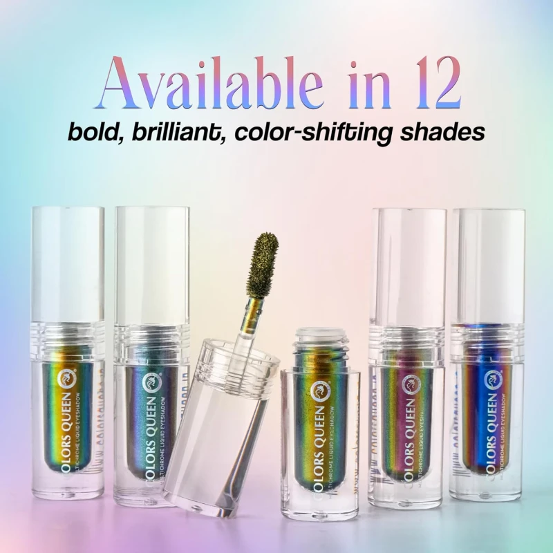 Colors Queen Multichrome Liquid Eyeshadow | Long Wearing &amp; Highly Pigmented Eyeshadow with Metallic Finish | Transfer Proof &amp; Smudge Proof Liquid Eye Shadow for Eye Makeup (05 - Jewel On) thumbnail 8