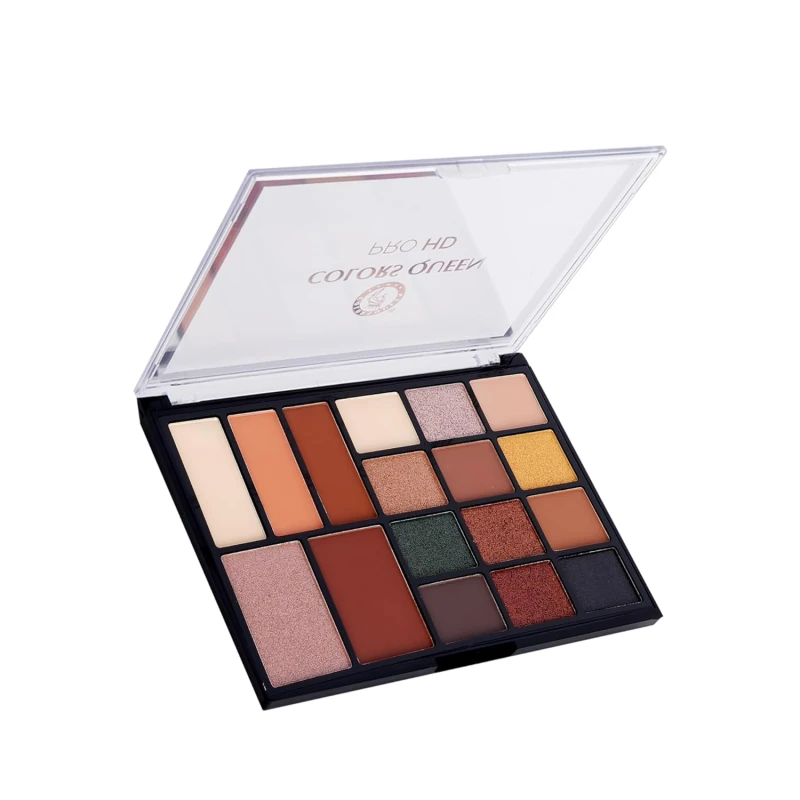 Colors Queen Pro HD Eyeshadow Palette with Contour &amp; Highlighter | 17 Highly Pigmented &amp; Blendable Shades | Matte and Shimmery Eyeshadow Palette for Eye Makeup (Pro HD, Multicolor - 01) thumbnail 2