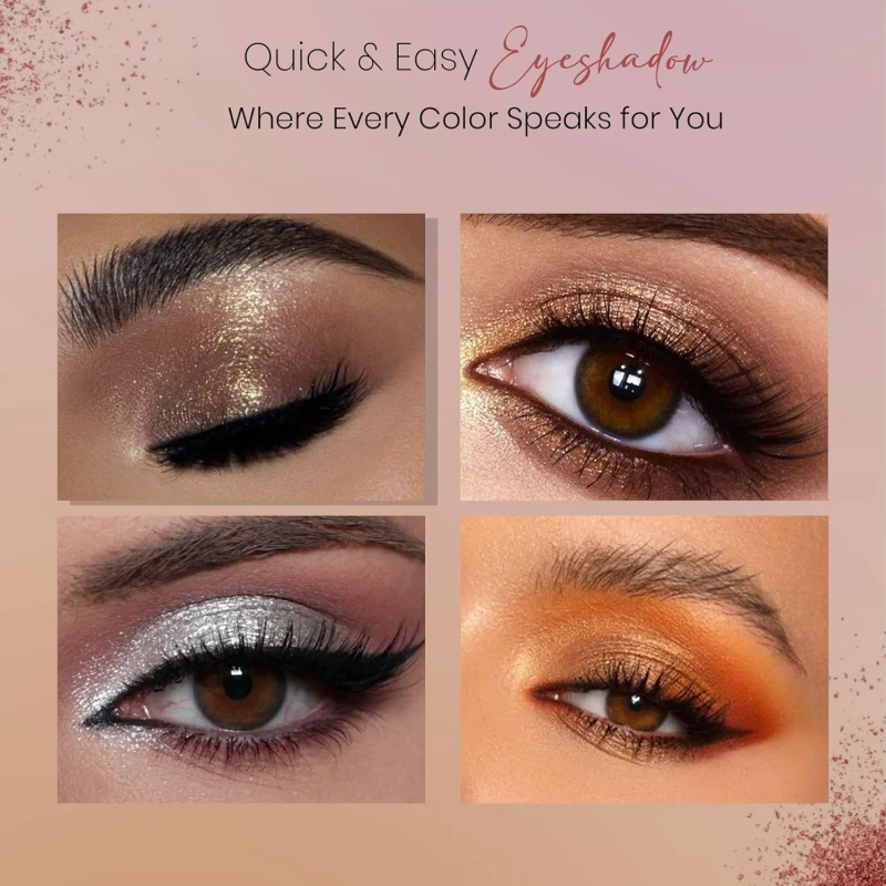 Colors Queen Quick &amp; Easy Eyeshadow Palette | 30 Multi-Color Eye shadow Palette with Matte, Shimmer &amp; Glitter Shades | Highly Pigmented, Easy to Blend, Long Lasting Eyeshadow Palette with Brush (Multicolor - 02, 18g) thumbnail 7